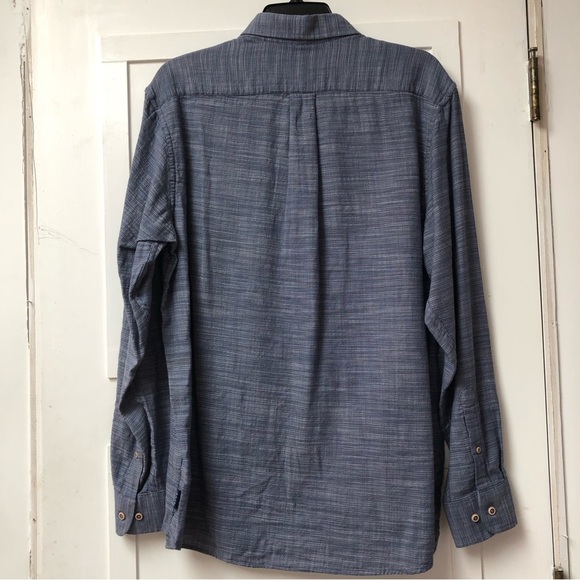 NWT ROWM Mens long sleeve woven blue button down cotton M - Picture 8 of 10